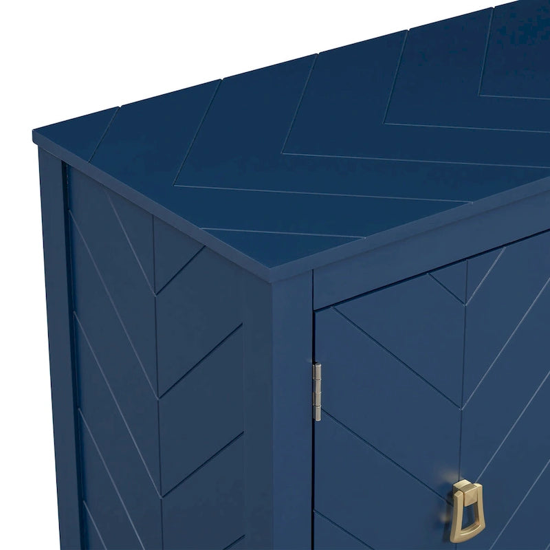 4-deurs opbergdressoir met geometrisch paneelontwerp