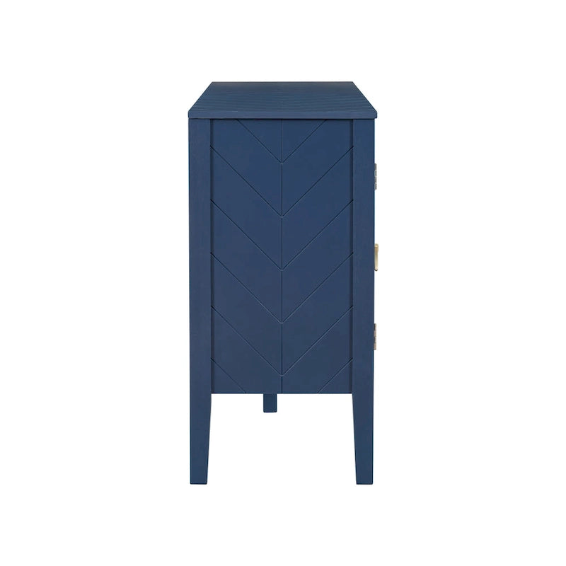 4-deurs opbergdressoir met geometrisch paneelontwerp