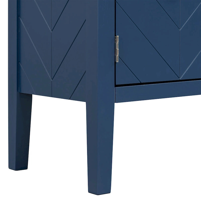 4-deurs opbergdressoir met geometrisch paneelontwerp