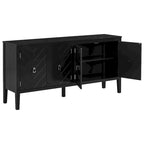 4-deurs opbergdressoir met geometrisch paneelontwerp