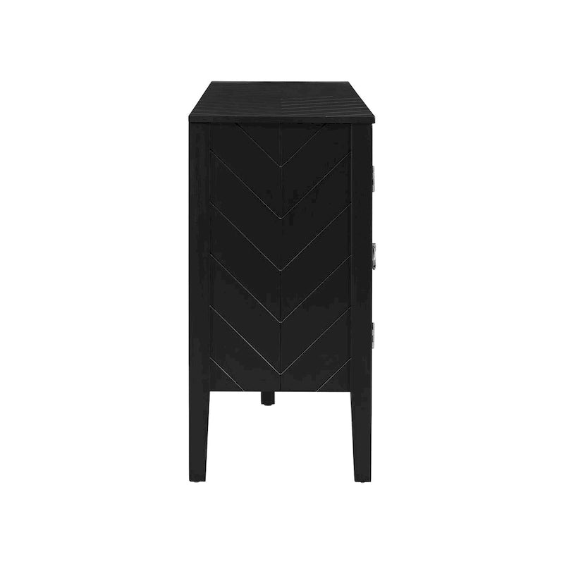 4-deurs opbergdressoir met geometrisch paneelontwerp