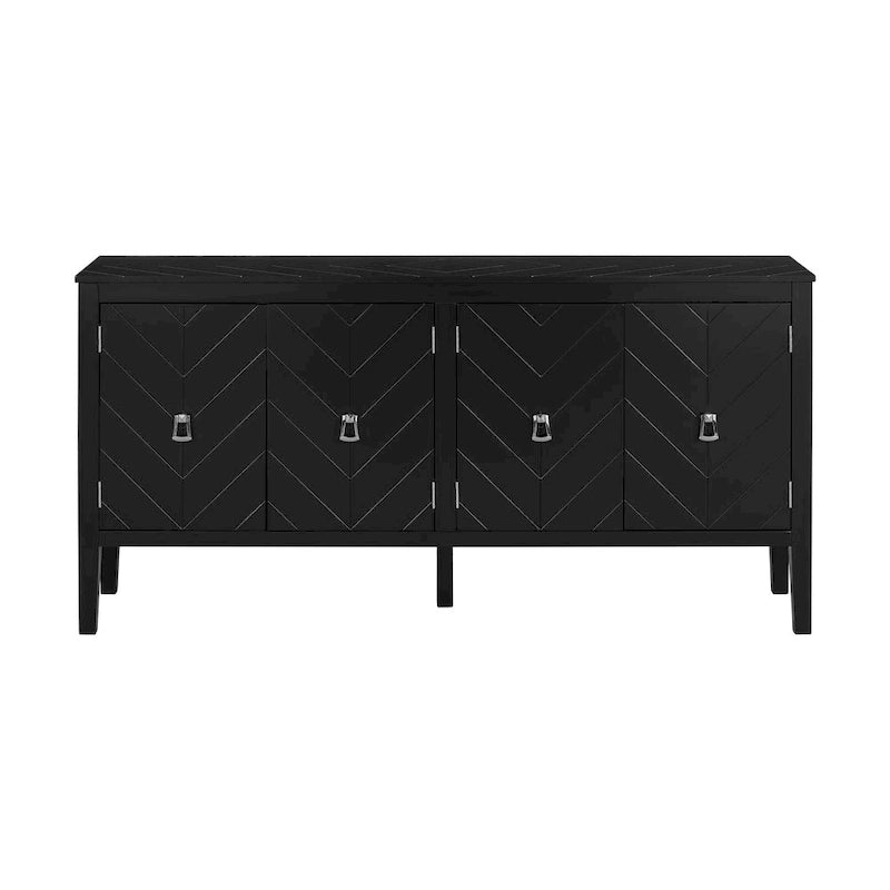 4-deurs opbergdressoir met geometrisch paneelontwerp