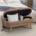 Opbergbankje met houten poten