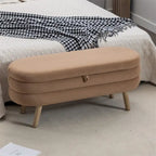 Opbergbankje met houten poten