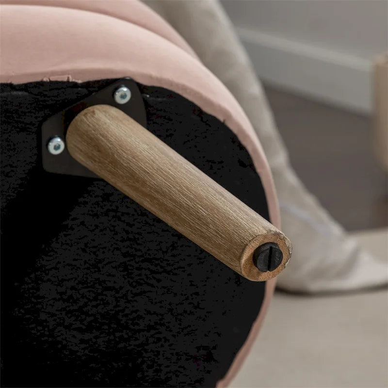 Opbergbankje met houten poten