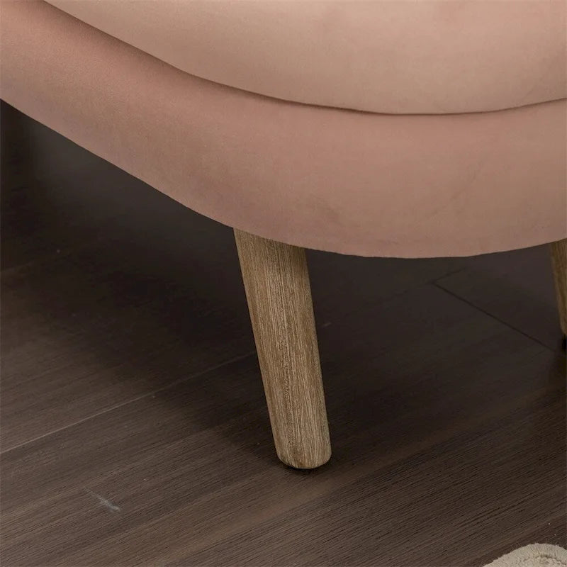 Opbergbankje met houten poten