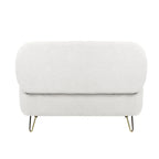 Ovale opbergbank met goudkleurige metalen poten – 100 cm L x 40 cm B x 39,4 cm H