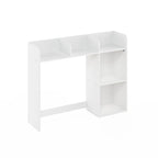 Furinno Classic Desktop Bookshelf Storage Hutch, Desk Organizer with 5 Shelves, White