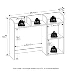 Bureauboekenkast met 5 planken, wit