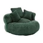 Bean Bag Sofa for Adults Kids, Oversized Corduroy Bean Bag Chair with 3 Pillows & Armrest for Living Room Bedroom - ModernLuxe