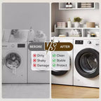 2-Tier Washer and Dryer Countertop with Shelf or Drawers, Laundry Countertop Cover with Non-Slip Pad, 54X27.5 Laundry Topper for Folding Clothes