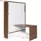 GDF Studio Lawrence Full Size Murphy Bed with Foldable Desk