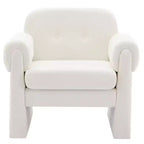 Hyleory Downy Fluffy Cloud Upholstered Accent Chair,Armchair for Bedroom Reception Area Reading Room Living Room