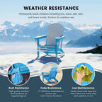 Polytrends Laguna Fade Resistant All Weather Outdoor Patio Folding Adirondack Chair