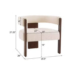 Christopher Knight Home Noah Modern Rubberwood Upholstered Accent Arm Chair