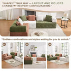 110.23 in. W Colorblock Modular 4-Seater Chenille Sofa with Curved Armrests