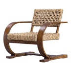 Natural Woven Banana Fiber Bohemian Accent Chair