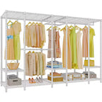 Extra Large Portable Closet Rack Heavy Duty Clothes Rack Max Load 1300 lbs