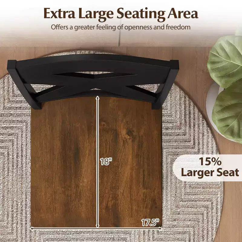 Costway 24 Swivel Barstools Set of 4 w/Backrest Large Seat Footrest for Kitchen Island