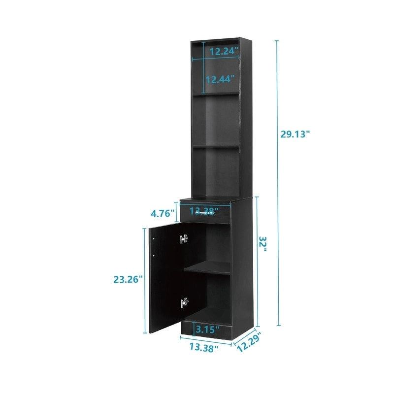 High Cabinet Bathroom Wall Cabinet Black