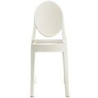 Stackable Mid Century Modern Crystal Clear Side Chairs Dining Living Room Transparent No Arms Accent Desk