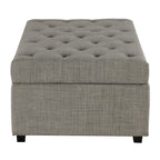 Folding Sofa Bed, 49.6 Ottoman with a Folding Sofa Bed, Convertible Ottoman Sleeper with Memory Mattress and Tufted Design