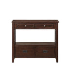 Console Table with 4 Drawers and Storage Shelf