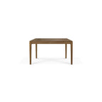 Natural Teak Extendable Dining Table with Concealed Extension Leaf for Dining Room