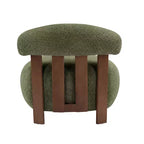 Christopher Knight Home Gareth Modern Wood Boucl Upholstered Accent Slipper Chair