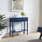 Leick Home Coastal One Drawer Narrow Hall Console Sofa Table