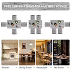 Dyonery Rectangular Dining Table Set for 4,5-Piece Kitchen Table and 4 Chairs,Dining Room Table Set,Space-Saving Kitchen Table Set for Small Space