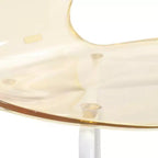 LeisureMod Bristol 5-Piece Dining Set Round Dining Table, 4 Plastic Dining Chairs White Legs