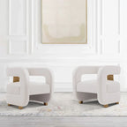 Manhattan Comfort Modern Amirah Velvet Accent Chair Set of 2