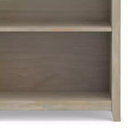 70 Five-Shelf Solid Wood Bookcase - Lacquered Pine, 4 Adjustable Shelves