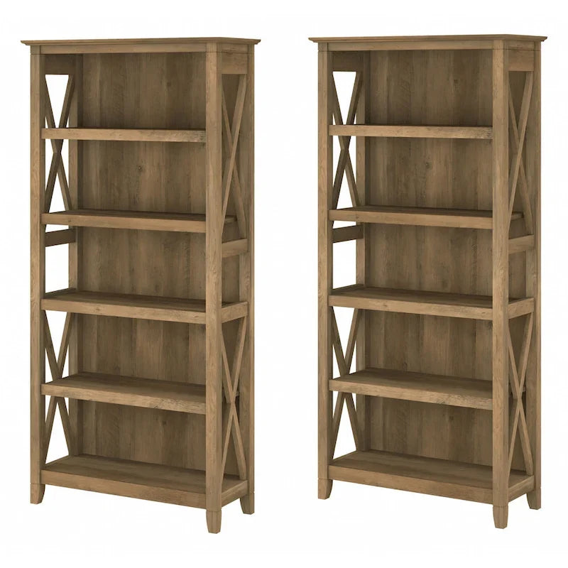 Key West 5 Shelf Bookcase Set by Bush Furniture