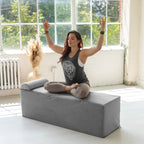 Avana Kami Convertible Chaise / Yoga & Massage - 2-In-1 Ottoman with Concealed Fold Out Yoga Lounge Chair, Microvelvet - N/A