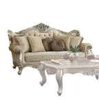 88 Bentley Sofa Fabric/Champagne - Acme Furniture: Victorian-Inspired, Tufted, Rolled Arms