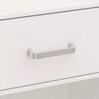 Famapy L-shaped Reception Desk Multifunctional Welcome Desk Workstation