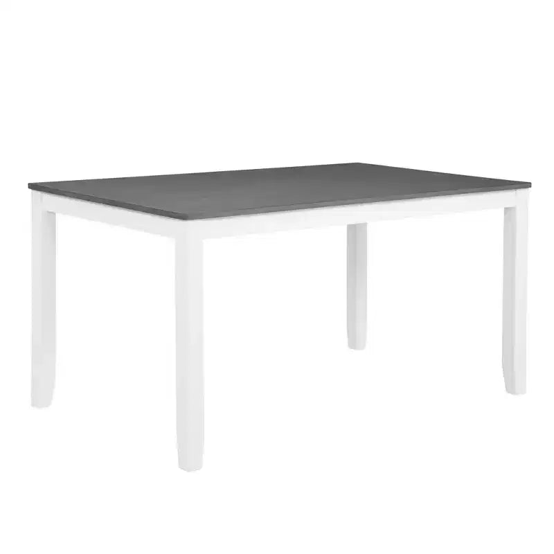 GDFStudio Loren Modern 7-Piece Solid Wood Upholstered Dining Table and Chairs Set