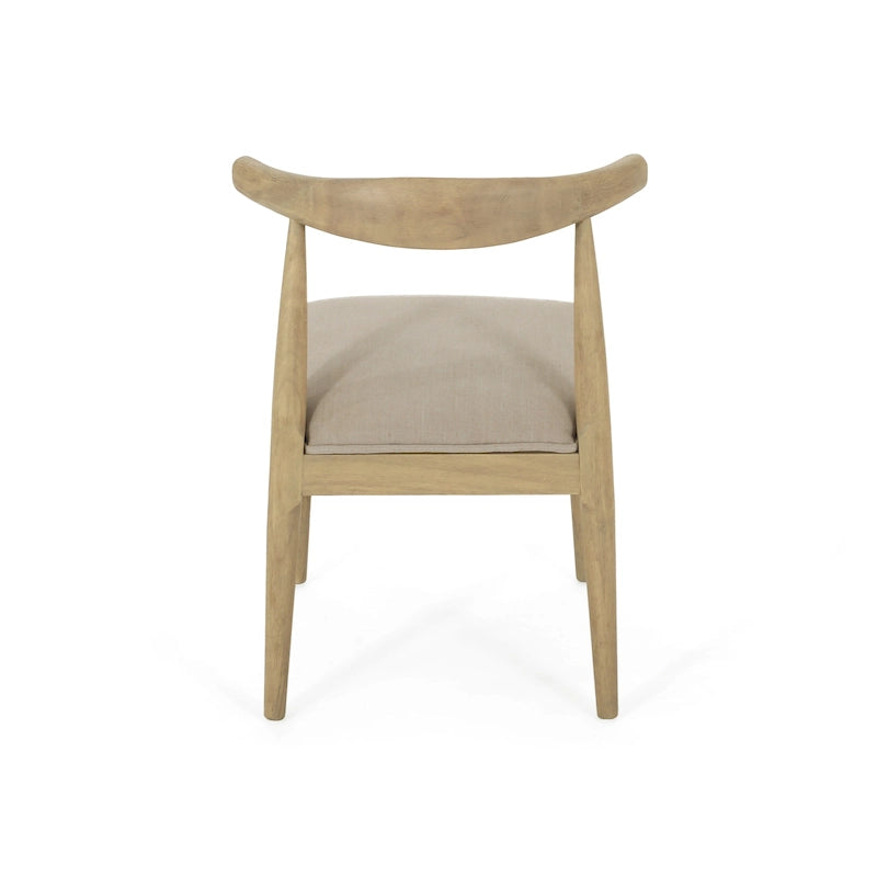 Cortina Fabric and Rubberwood Dining Chairs (Set of 2) by Christopher Knight Home