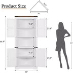 69 Tall Corner Cabinet, Farmhouse Corner Storage Cabinet, Space Saving Storage, Glass Door, Adjustable Shelves, for Living Room, Kitchen