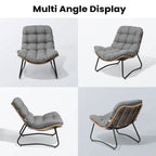 Papasan PE Rattan Chair with Cushion For Indoor Outdoor