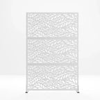 MAYEERTY Galvanized Steel Privacy Screen Outdoor and Indoor Divider Freestanding Decorative Screen for Balcony Garden 1pcs