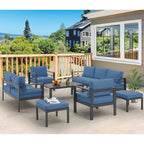 AECOJOY 7 Pieces Aluminum Patio Furniture Set Outdoor Conversation Set