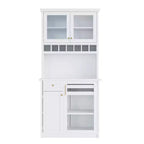 75 Tall Kitchen Pantry Cabinet with Glass Doors