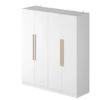 Modern Freestanding Solid Wood Wardrobe Closet With Storage Shelves