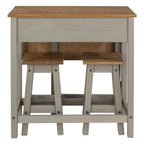 Solid Pine Drop Leaf Table 3-piece Dining Set