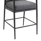 Spruce&Spring Modern Counter Stools with Arm & Metal Frame Set of 2