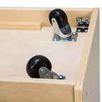 Cubby Mobile Tray Cabinet and 15 Scoop Front Bins, 3x4, Kids Furniture