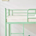 Karl Home Twin Over Twin Steel Bunk Bed Frame Ladder Bedroom Dorm Room for Kids Adult Children